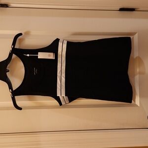 NWT Tory Burch Tory Sport Reflective Stripe Mesh Tank in XL Sport Black